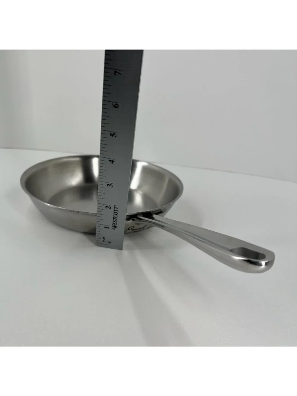 Emeril Pro-Clad Tri-Ply Stainless Steel Skillet Frying Pan 8.5 Long Handle Round